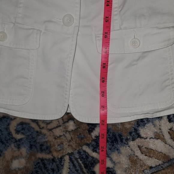 LL Bean Cotton Barn Jacket / Blazer In White - Picture 7 of 9